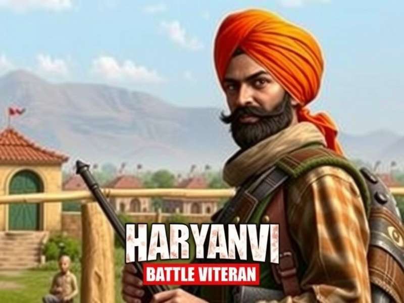 Open world view of Haryanvi village with Aravalli hills in background in Haryanvi Battle Veteran